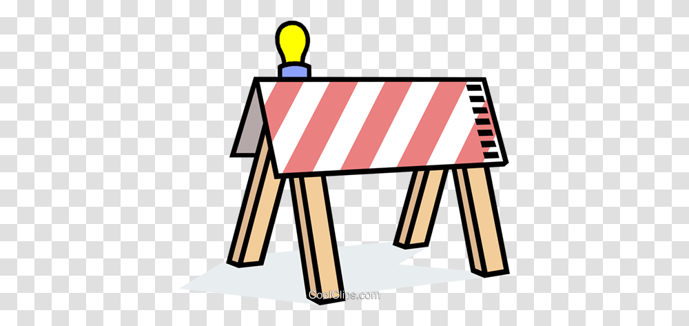 Construction Barricade Royalty Free Vector Clip Art Illustration, Fence Transparent Png