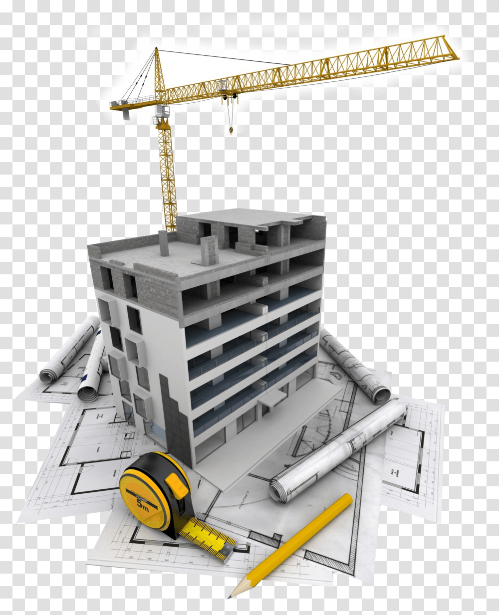 Construction Building Hd, Construction Crane, Architecture, Urban, Nature Transparent Png