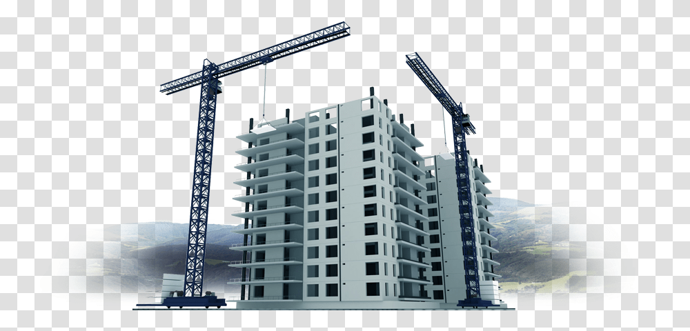 Construction Building, High Rise, City, Urban, Town Transparent Png