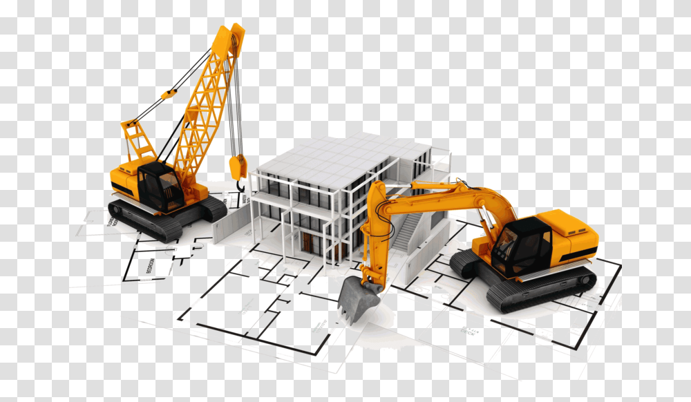 Construction Civil Construction, Bulldozer, Tractor, Vehicle, Transportation Transparent Png