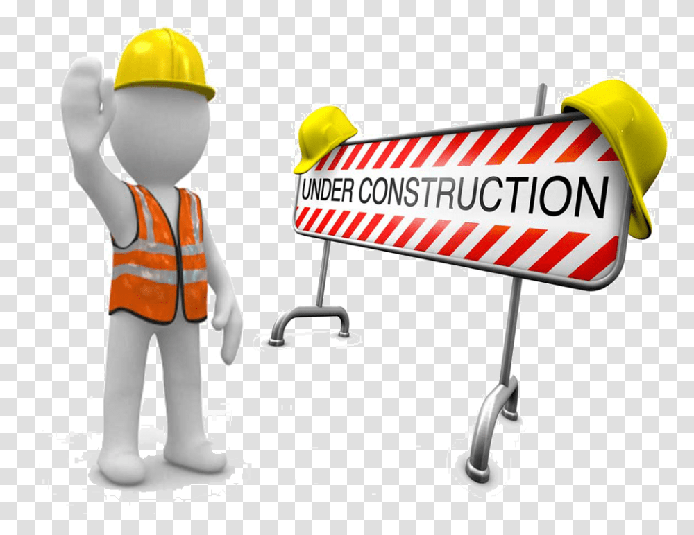 Construction Clipart Project Safety Under Construction, Fence, Barricade, Person, Human Transparent Png