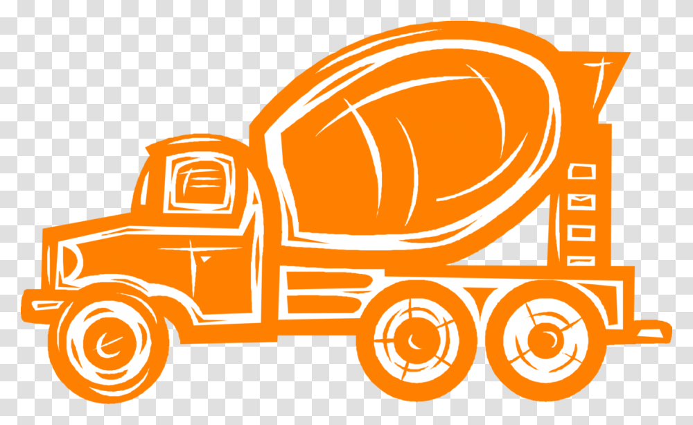 Construction Concrete Cement Mixer, Vehicle, Transportation, Truck, Fire Truck Transparent Png