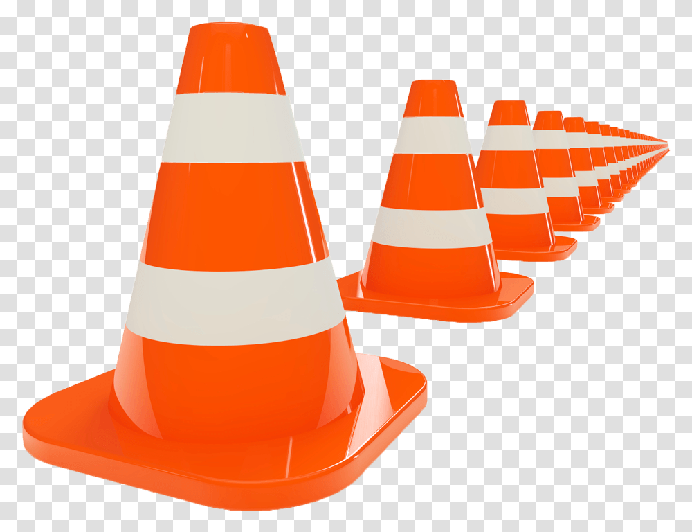 Construction Cone Image Background Traffic Cones Background, Barricade, Fence, City, Urban Transparent Png