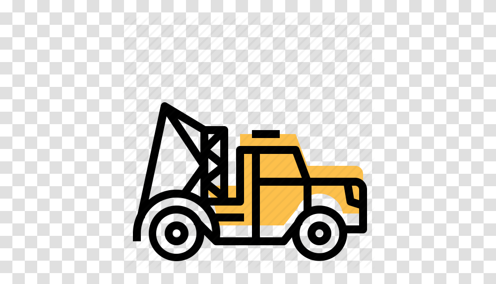 Construction Crane Lorry Tow Truck Trucktrailer Icon, Tractor, Vehicle, Transportation, Bulldozer Transparent Png