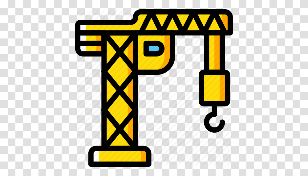 Construction Crane Machinery Icon, Fence, Sign Transparent Png