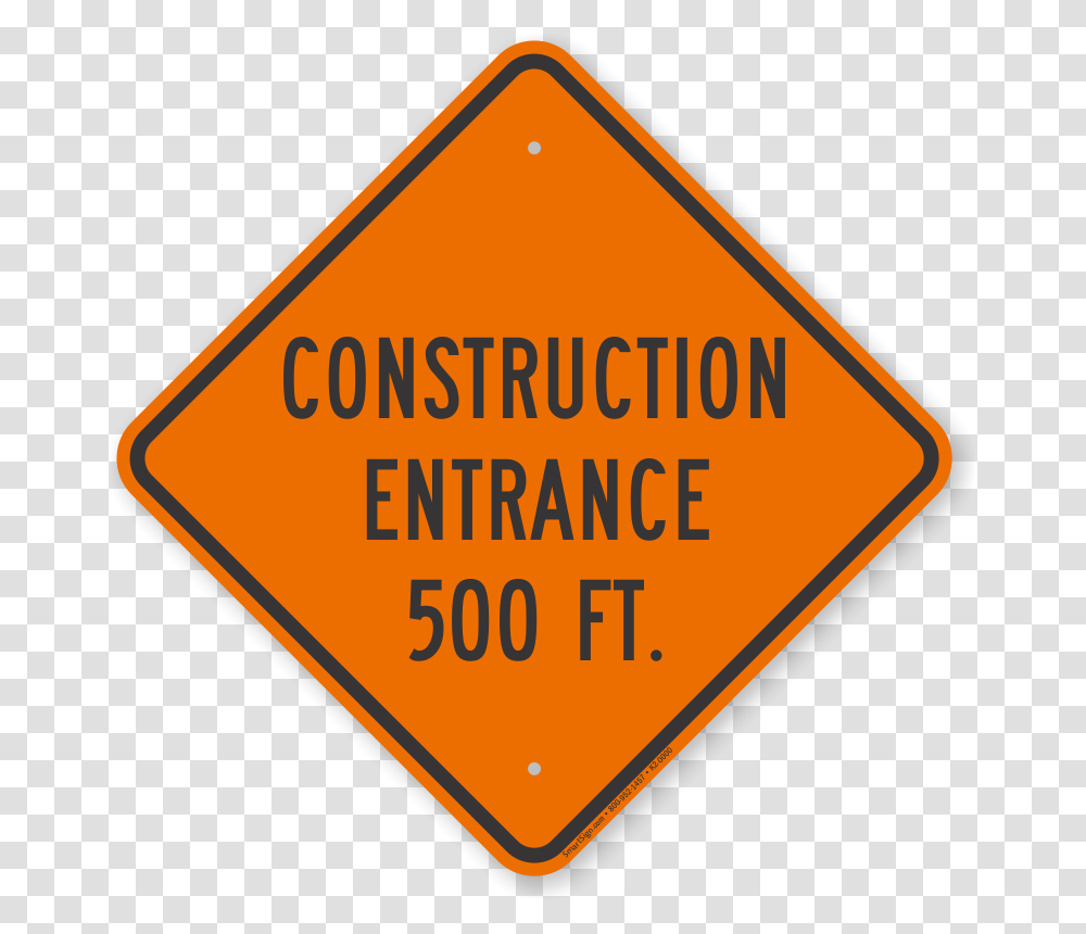 Construction Entrance Ft Sign Sku, Road Sign, Stopsign Transparent Png