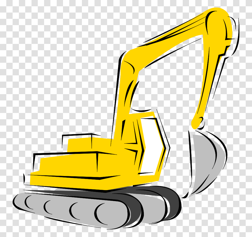 Construction Equipment Clipart, Transportation, Vehicle, Bulldozer, Tractor Transparent Png