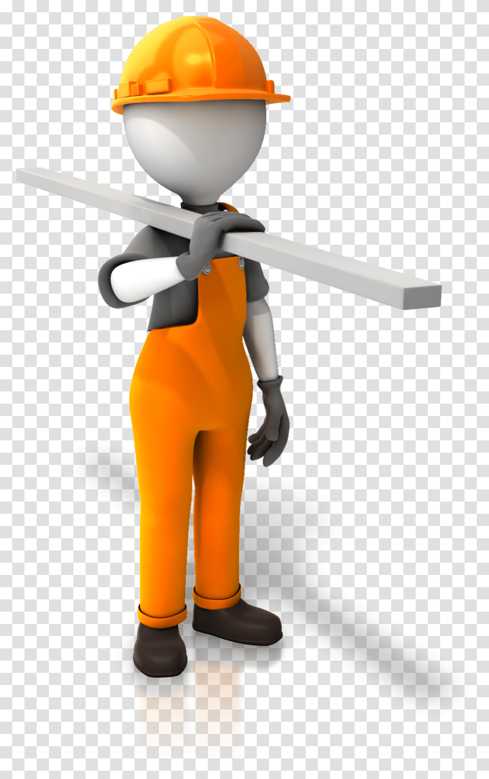 Construction Figure Carrying Wood Animated Construction Workers, Machine, Hardhat, Helmet Transparent Png