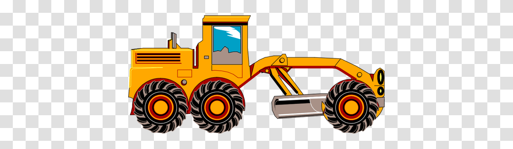 Construction Grader, Tractor, Vehicle, Transportation, Bulldozer Transparent Png