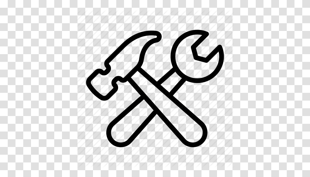 Construction Hammer Nut Repair Tool Tools Wrench Icon, Piano, Leisure Activities, Musical Instrument Transparent Png