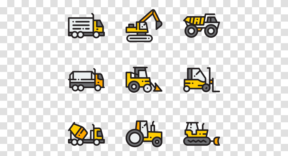 Construction Machinery Vector Icons, Toy, Kart, Transportation Transparent Png