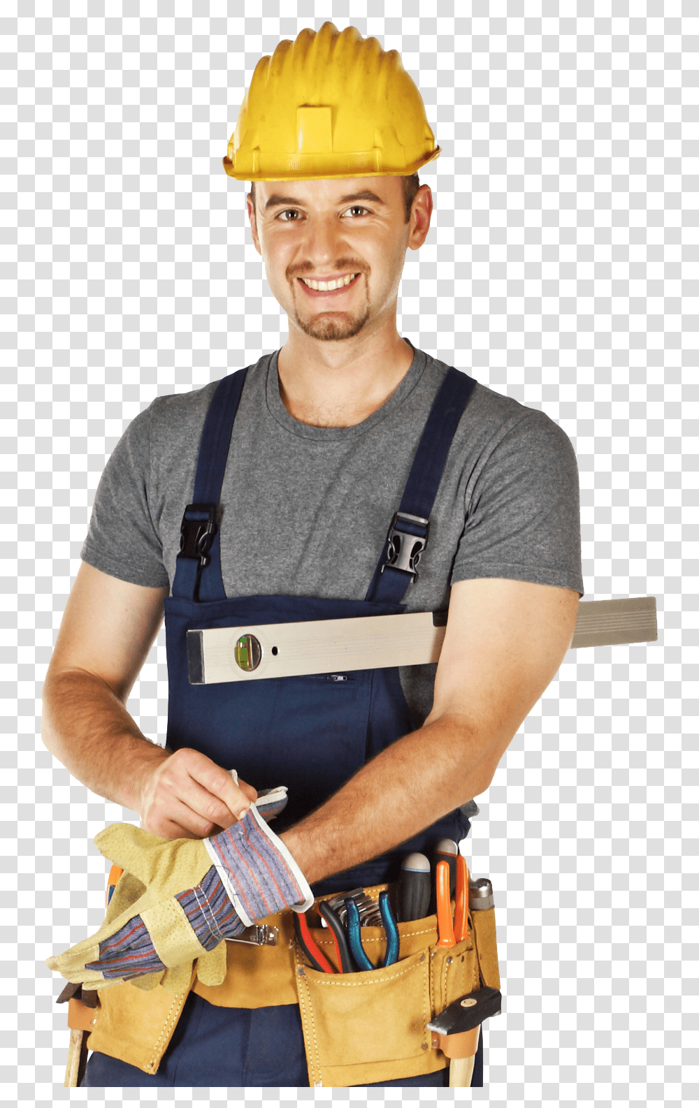 Construction Man Man With Tools, Person, Human, Helmet Transparent Png