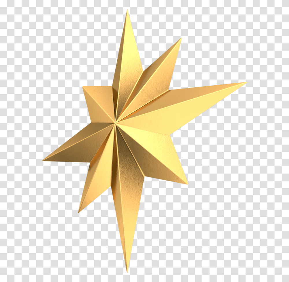 Construction Paper, Cross, Star Symbol, Gold Transparent Png