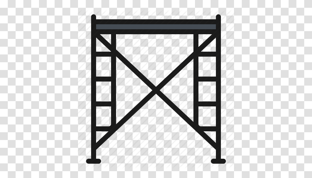 Construction Scaffolding Site Structure Work Icon, Fence, Barricade, Rug, Stand Transparent Png