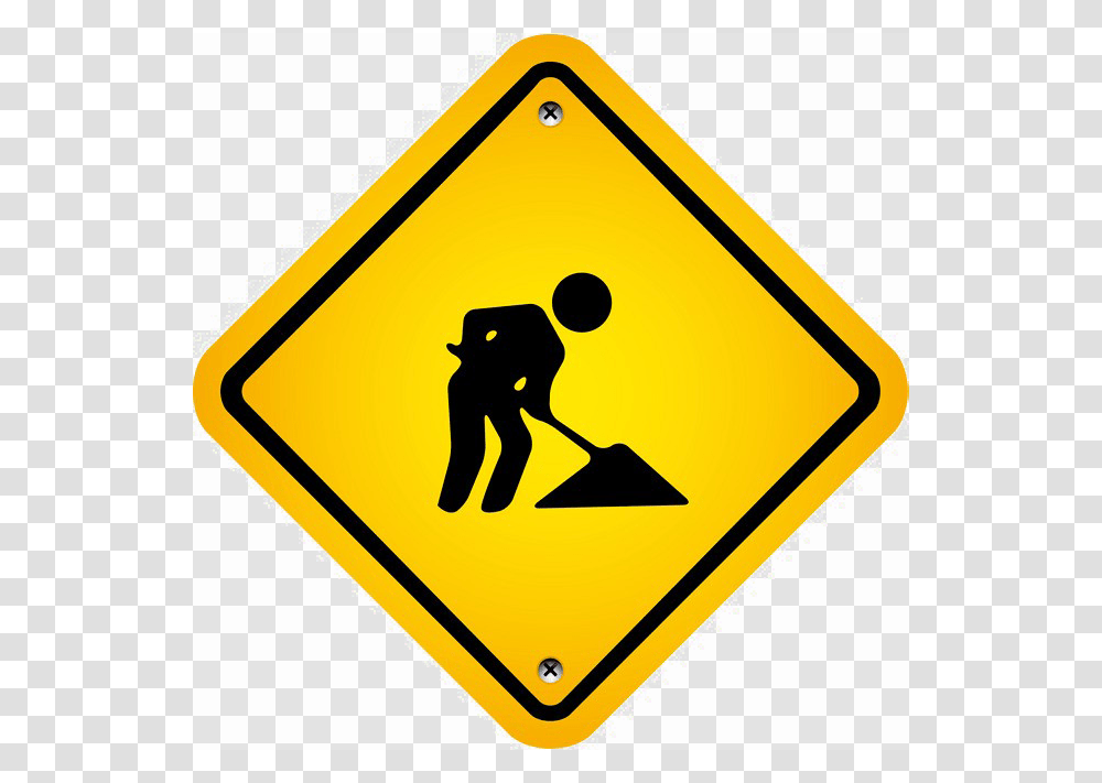 Construction Sign, Road Sign Transparent Png