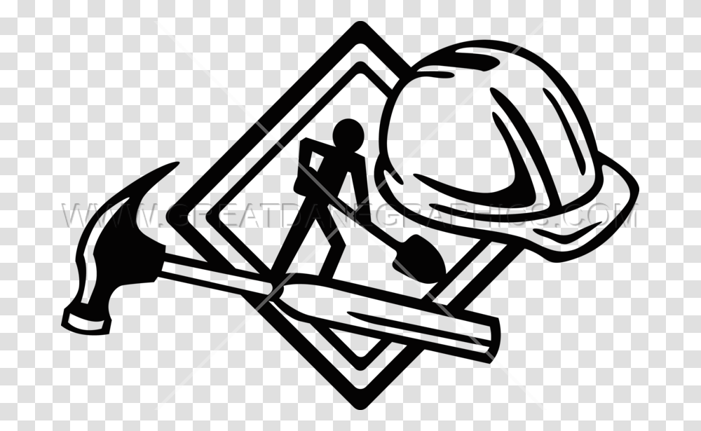Construction Tools Construction Clipart Black And White, Person, People, Sport Transparent Png