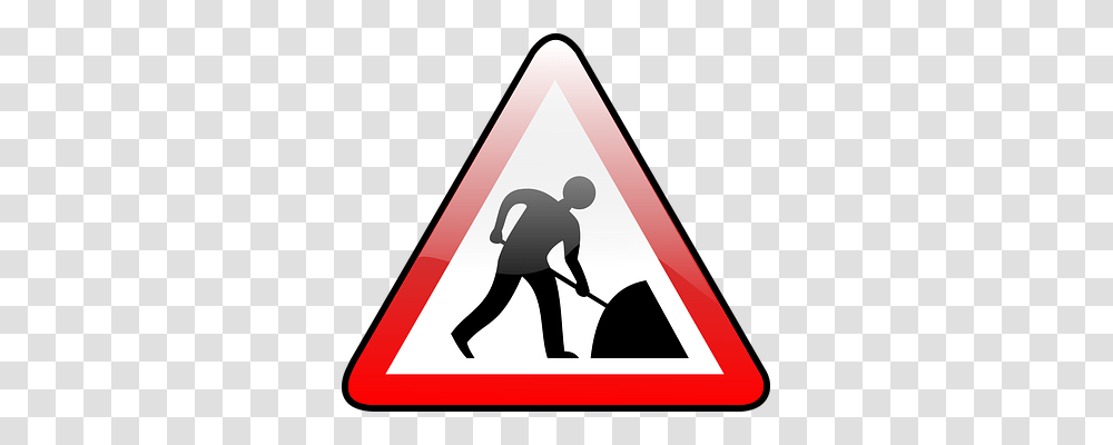 Construction Work Transport, Road Sign, Person Transparent Png