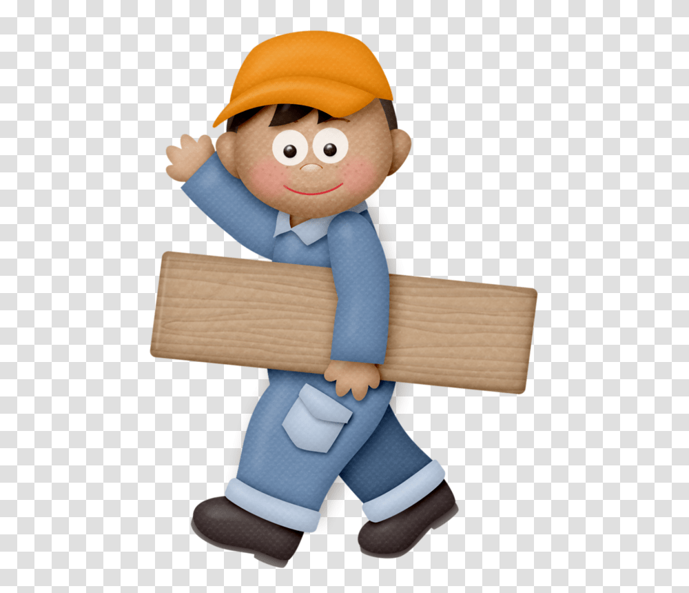 Construction Worker And Album, Toy, Doll Transparent Png