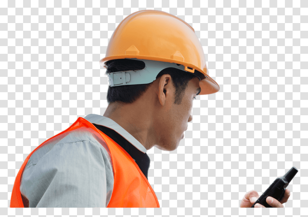 Construction Worker Back, Apparel, Helmet, Hardhat Transparent Png