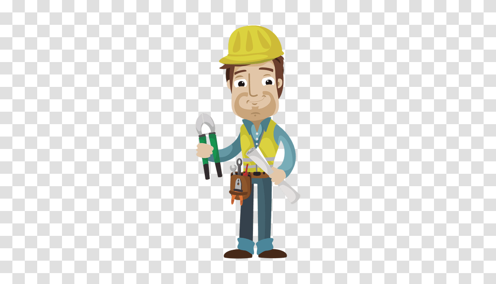 Construction Worker Cartoon Illustration, Apparel, Hardhat, Helmet Transparent Png