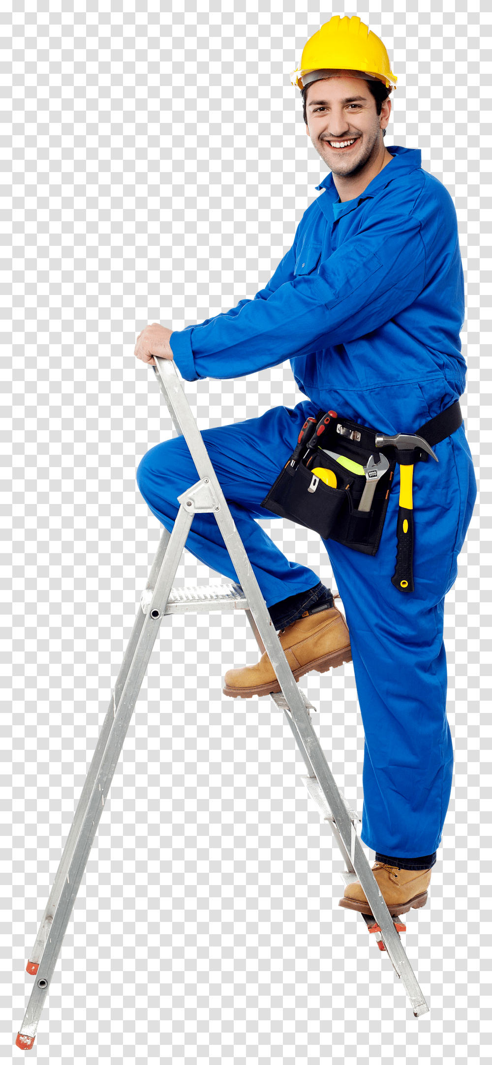 Construction Worker Climbing Transparent Png