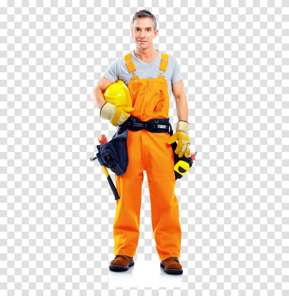 Construction Worker, Person, Costume, Helmet Transparent Png