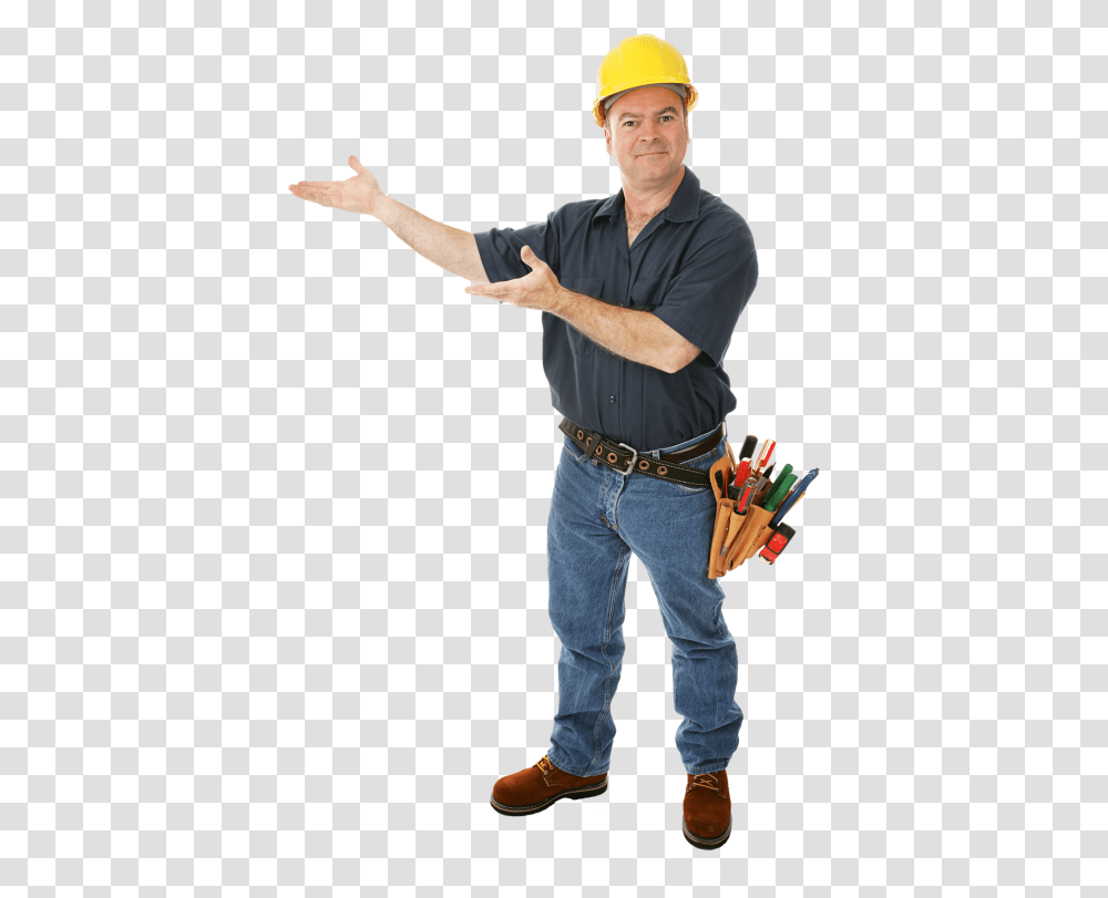 Construction Worker Download Construction Worker, Person, Hardhat, Pants Transparent Png