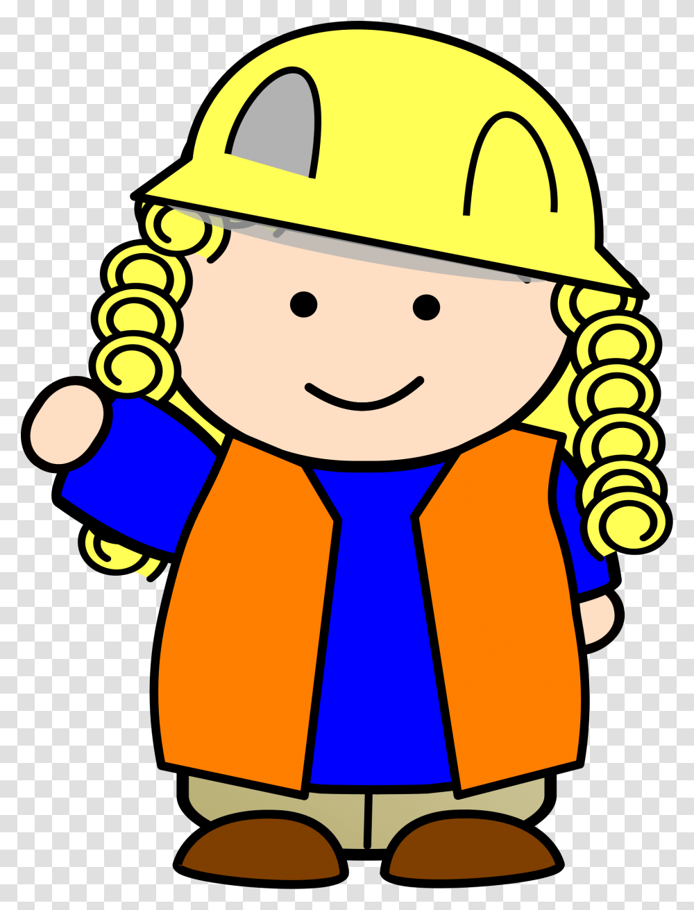 Construction Worker Heavy Machinery Child Bulldozer Clip Art Construction, Apparel, Hardhat, Helmet Transparent Png