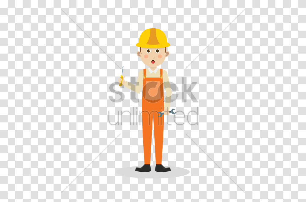 Construction Worker Holding A Spanner And Screwdriver Vector Image, Outdoors, Water, Fishing, Angler Transparent Png
