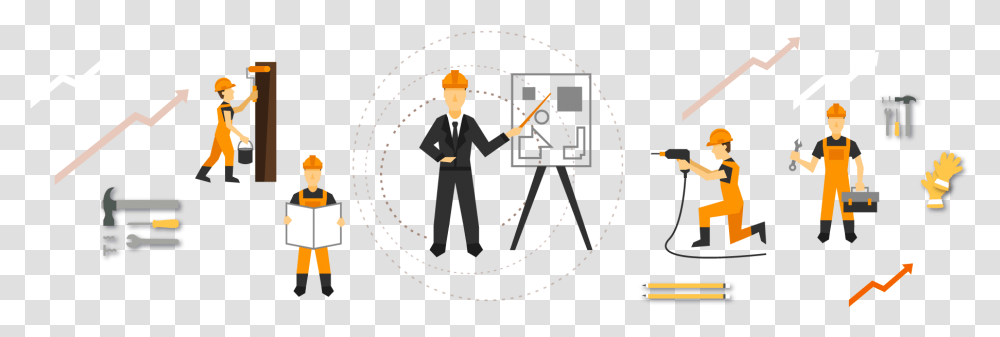Construction Worker, Person, Clock Tower, Hand, Duel Transparent Png