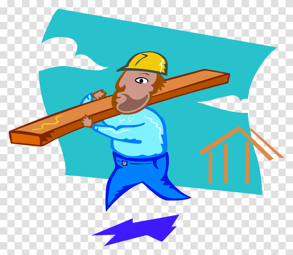 Construction Worker Svg Clip Arts Carpenter Clipart, Wood, Floor, Flooring, Musical Instrument Transparent Png