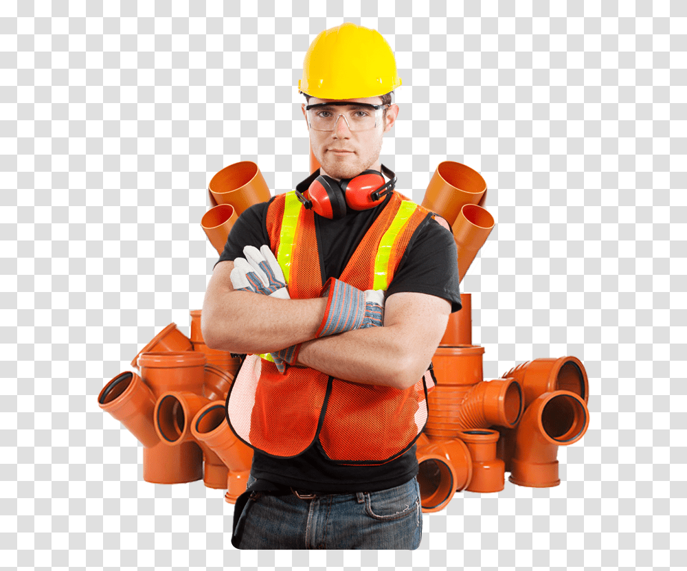 Construction Worker White Background, Person, Human, Hydrant, Hardhat Transparent Png