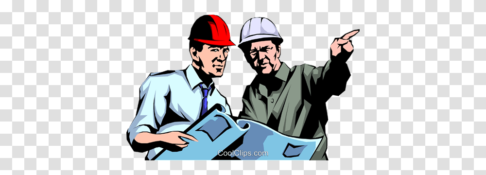 Construction Workers Royalty Free Vector Clip Art Illustration, Person, Human, Apparel Transparent Png