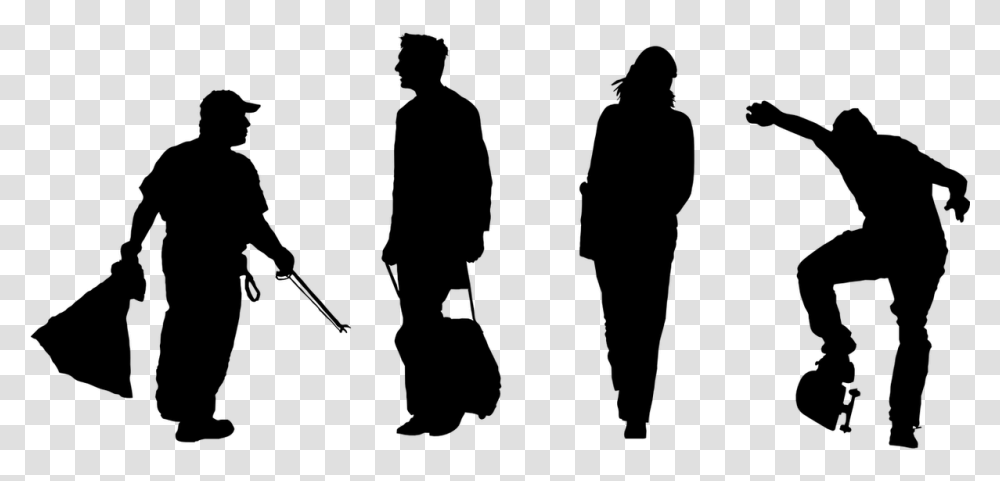 Construction Workers Silhouettes Download Two People Silhouette, Gray, World Of Warcraft Transparent Png