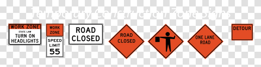 Construction Zone Signs Road Closed Sign, Road Sign, Label Transparent Png