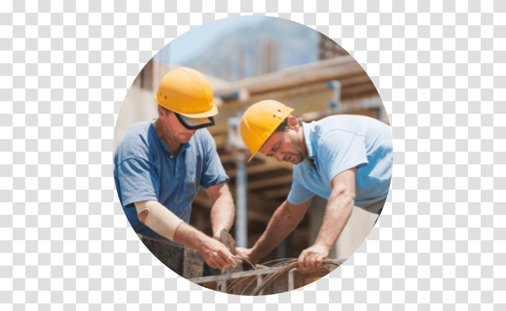 Constructions Workers Construct House, Helmet, Apparel, Person Transparent Png
