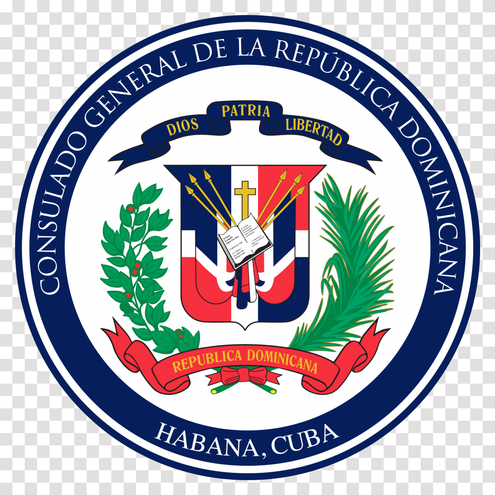 Consulado Rd Cuba Embajada Republica Dominicana Madrid, Logo, Emblem, Badge Transparent Png