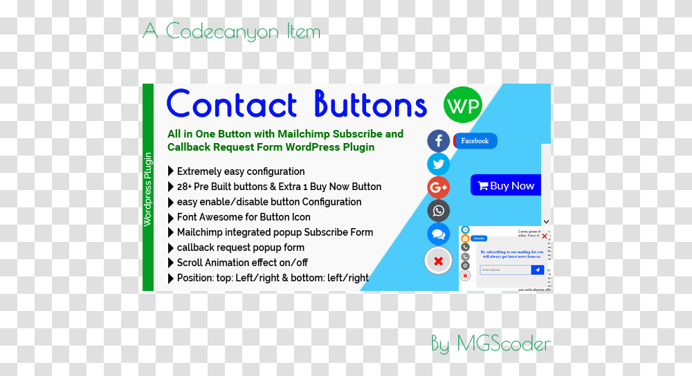 Contact Buttons - All In One Button With Mailchimp Subscribe Vertical, Flyer, Poster, Paper, Advertisement Transparent Png