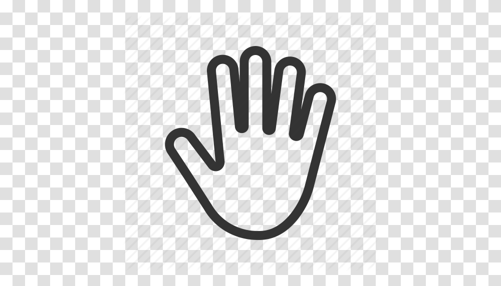 Contact Fingers Five Hand Gesture Open Palm Icon, Apparel, Bag, Basket Transparent Png