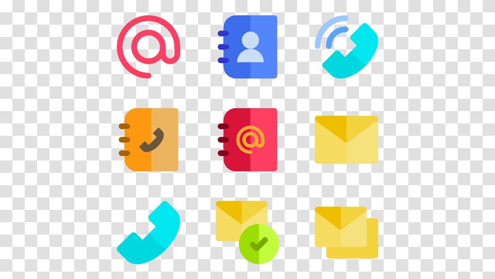 Contact Info Icons Color, Number, Alphabet Transparent Png