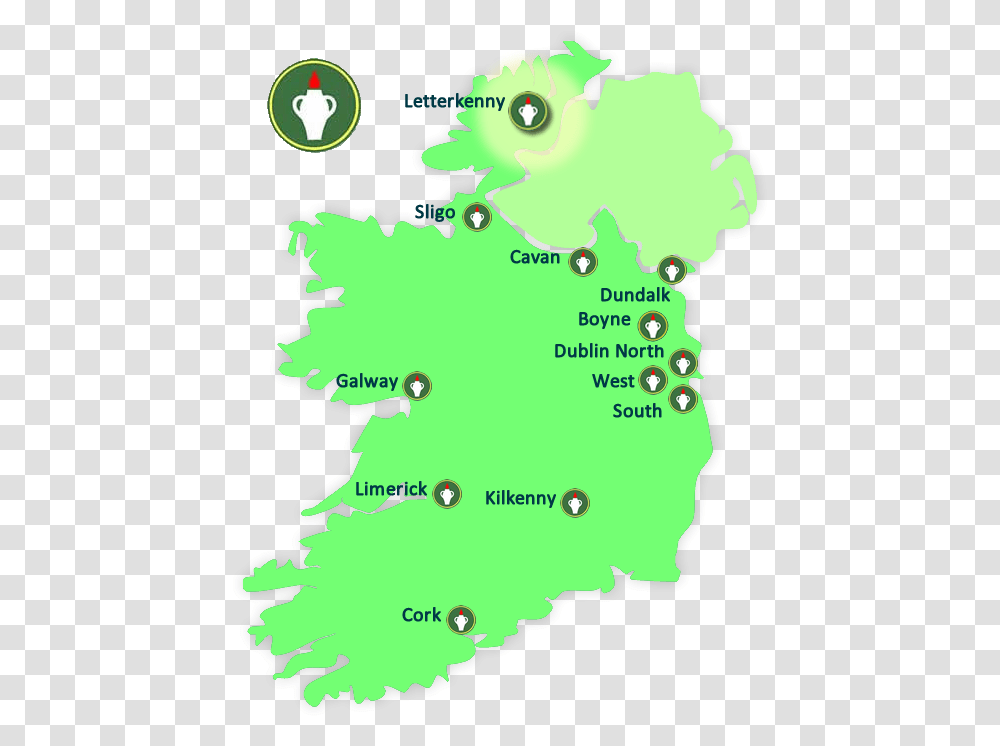 Contact The Gideons In Letterkenny Map Of Ireland, Tree, Plant, Poster, Advertisement Transparent Png