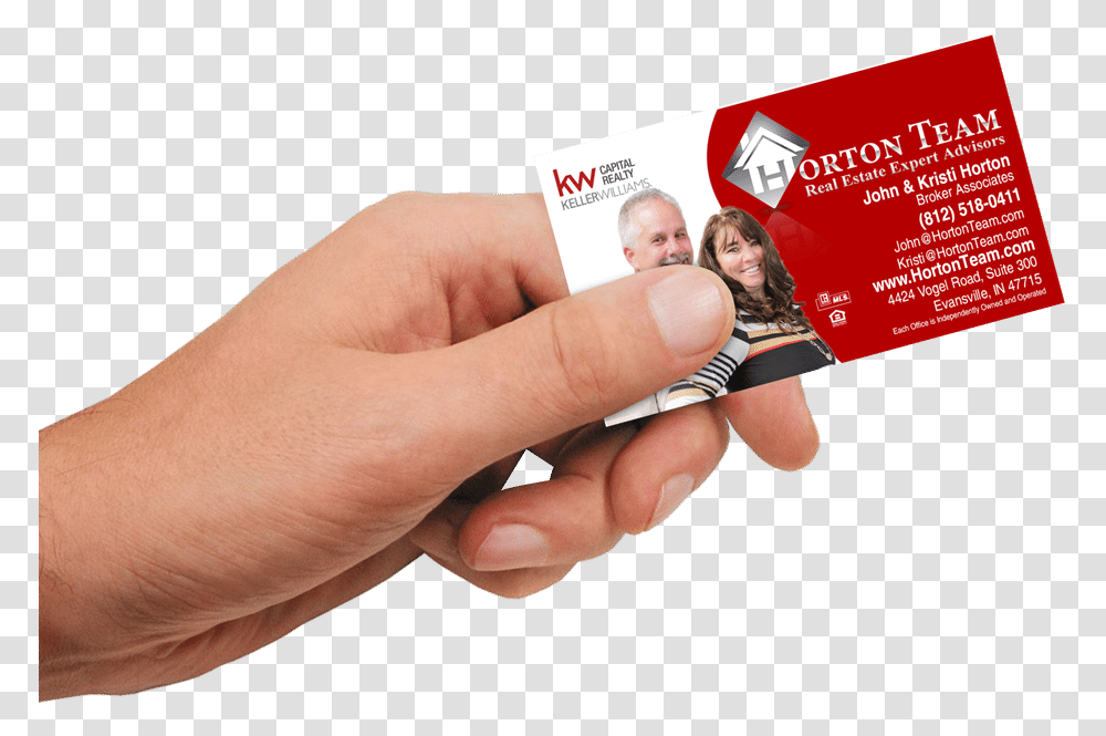 Contact Us Horton Team Evansville Print To Garment Business Card, Person, Paper, Driving License Transparent Png