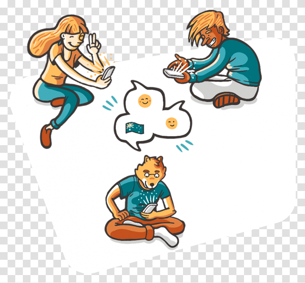 Contact With Students In Australia Cartoon, Person, Female, Video Gaming, Doodle Transparent Png