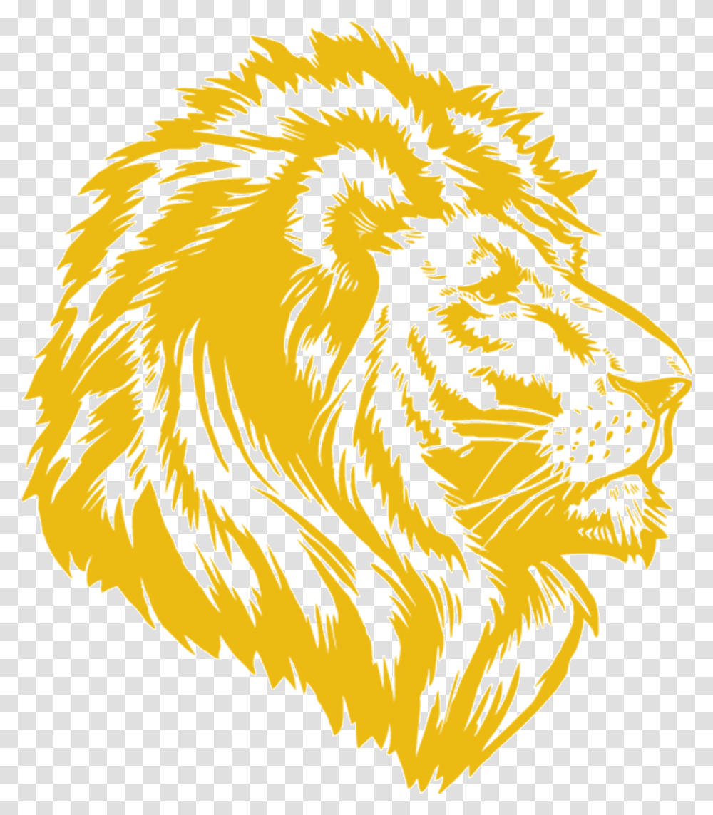 Contactthelion Logogoldpng 12001385 Lion Stencil Gold Lion Logo, Pattern, Animal, Fractal, Ornament Transparent Png