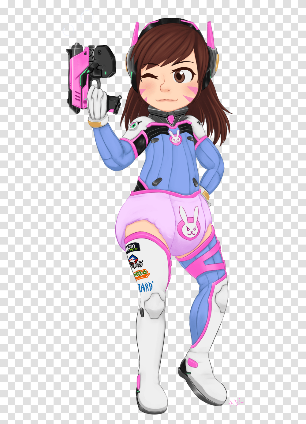 Contagious Magic D Va D Va In Diapers Download D Va In A Diaper, Comics, Book, Costume, Person Transparent Png