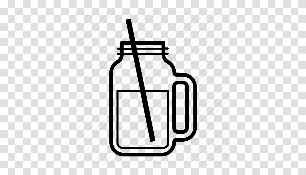 Container Drink Glass Jar Mason Straw Icon, Bottle, Ink Bottle, Shaker, Silhouette Transparent Png