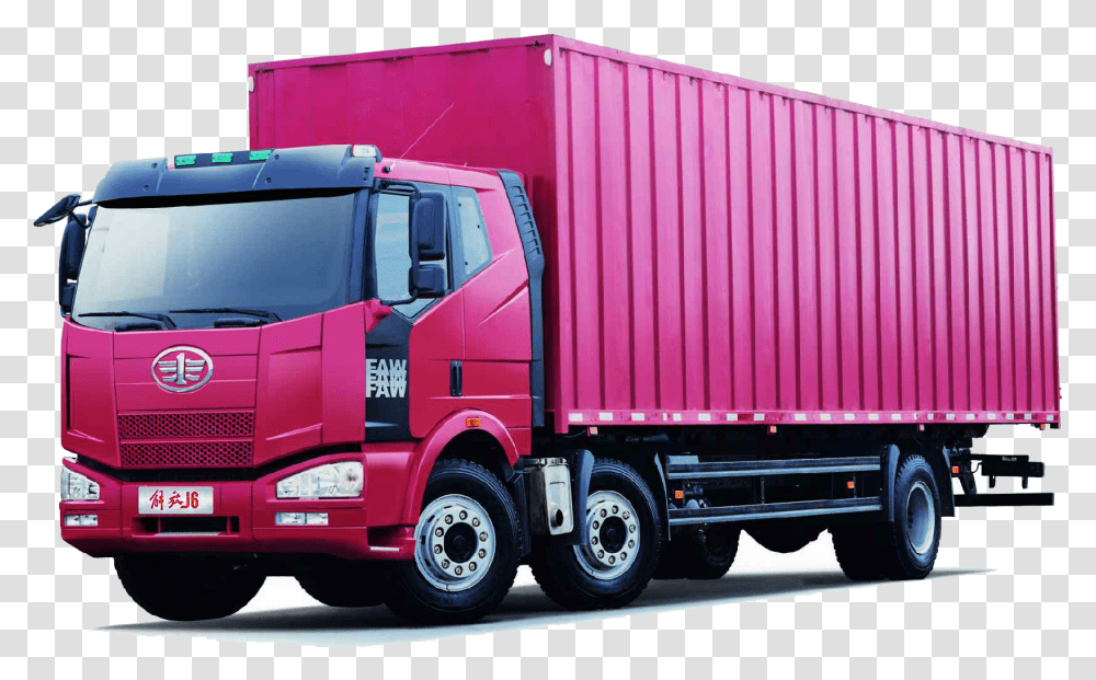Container With Truck Transport, Vehicle, Transportation, Trailer Truck Transparent Png