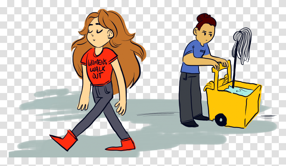 Contemporary Feminist Movements Cater Only To Privileged Cartoon, Person, People, Bag Transparent Png