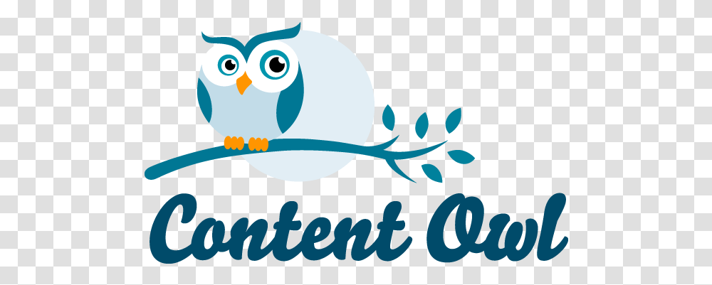 Content Owl Logo, Text, Animal, Bird, Sea Life Transparent Png