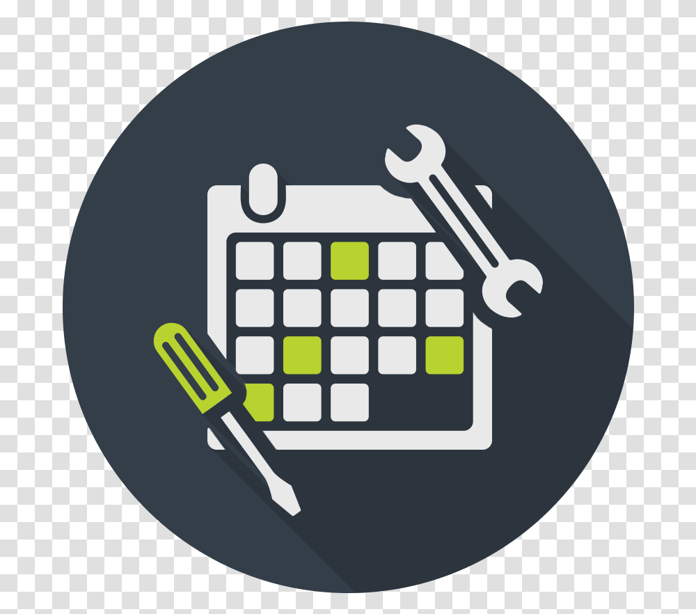Content Scheduling Tools Calendar Symbol White Blue Colour, Hand, Calculator, Electronics Transparent Png